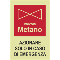 segnale luminescente - valvola metano